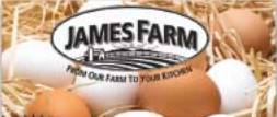 James Farm - Cage Free Medium Brown Eggs AA - 15 Dz (Case of 1)