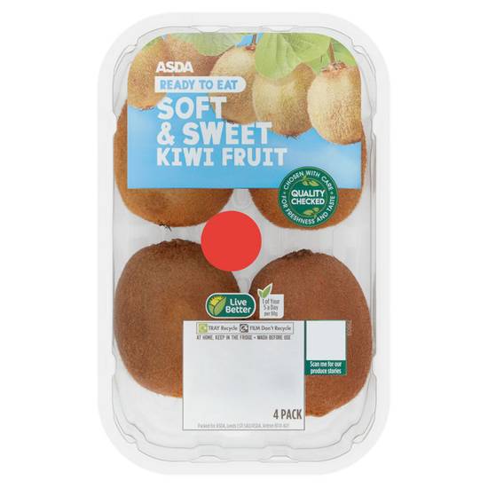 ASDA Growers Selection Ready to Eat Kiwi Fruit 4PK