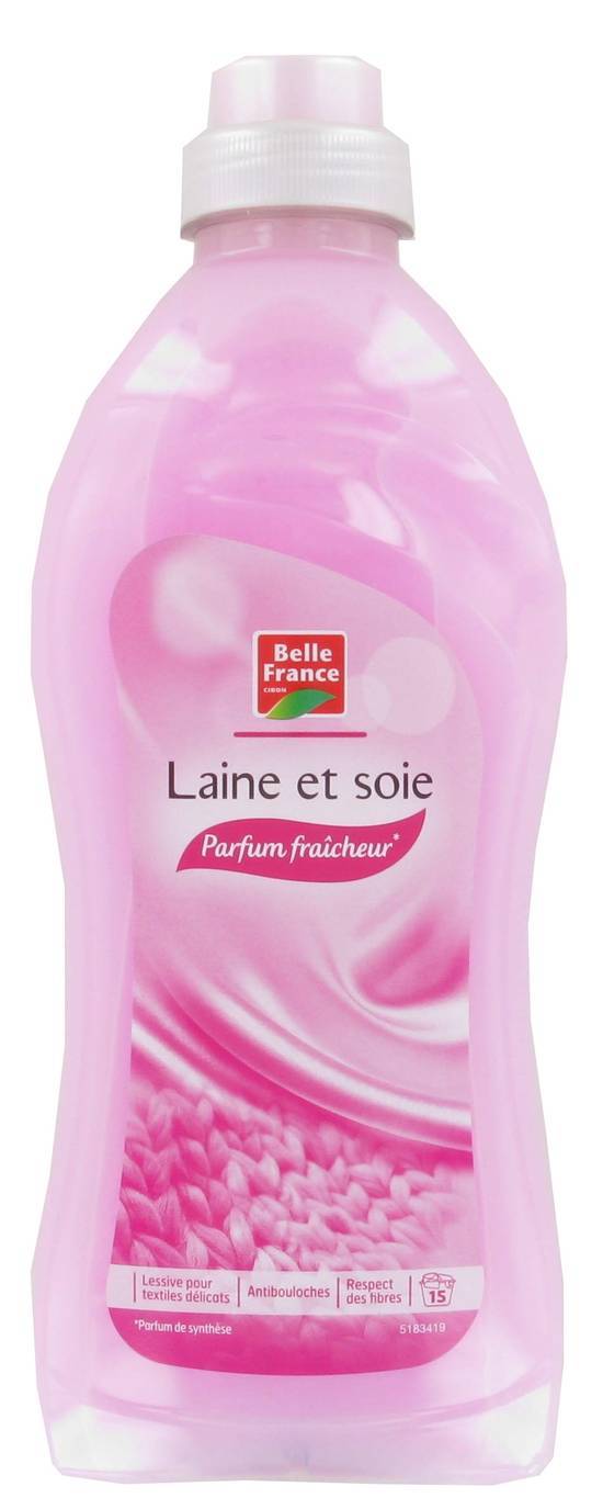 750ml belle france lessive textiles delicats laine et soie - 15 lavages