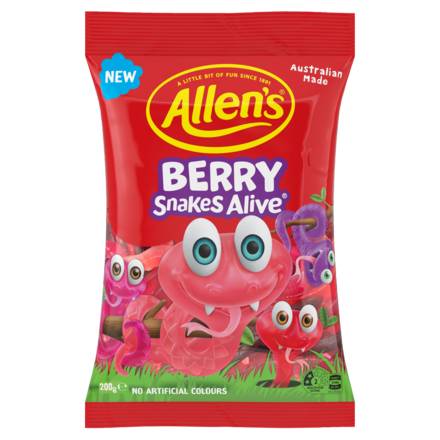 Allen's Snakes Alive Berry 200g