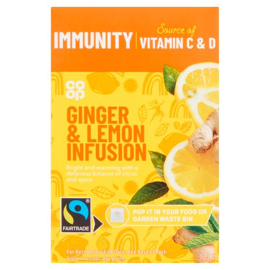 Co-op Ginger - Lemon, Infusion Tea (30g)