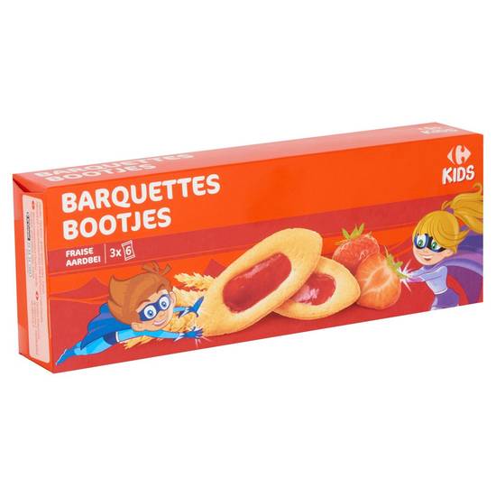 Carrefour Kids Barquettes Fraise 3 x 6 Sachets 120 g