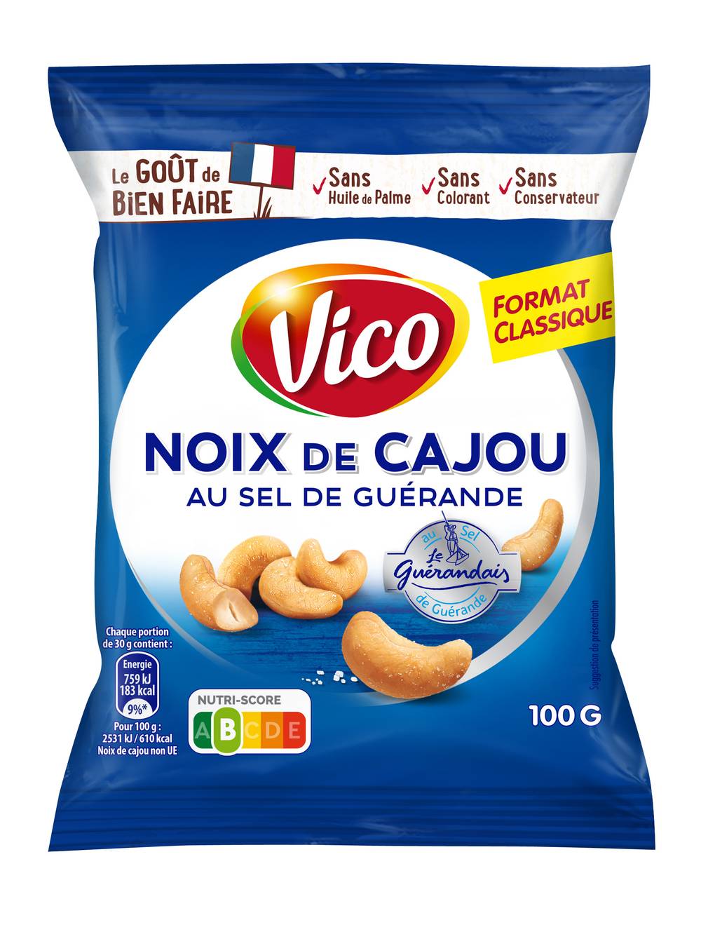 Vico - Noix de cajou au sel de guérande (100g)