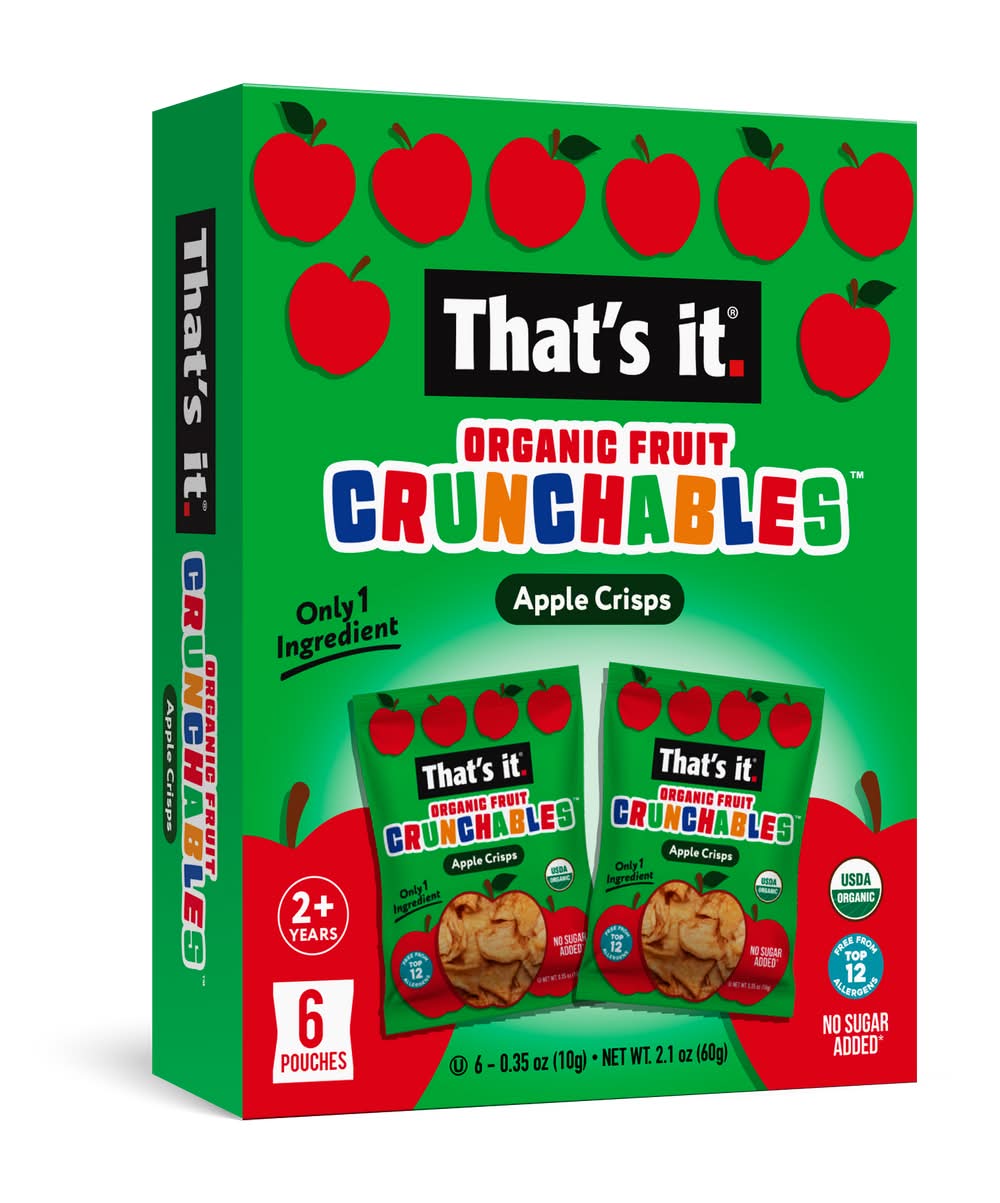 That's it. Organic Apple Crisps Fruit Crunchables (6 x 0.35 oz)