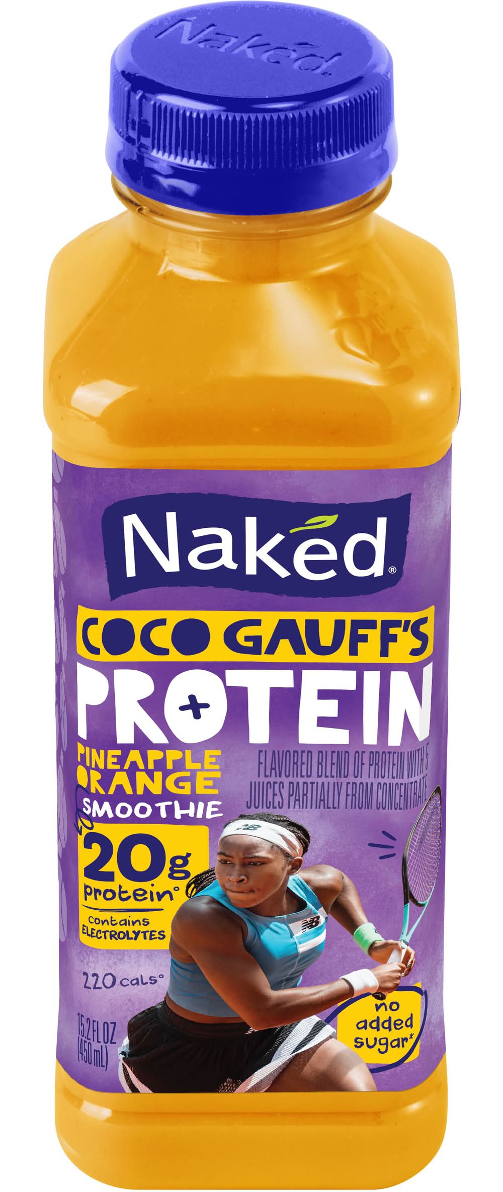 Naked Protein Coco Gauff Smoothie, Pineapple-Orange (15.2 fl oz)