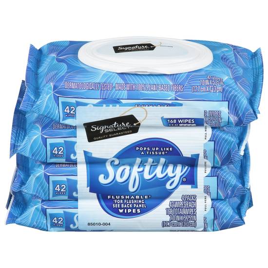 Signature Care Family pack Softly Flushable Wipes (4 ct)