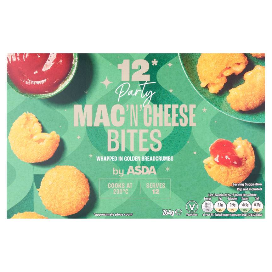 ASDA 12 Party Mac 'N' Cheese Bites (264g)