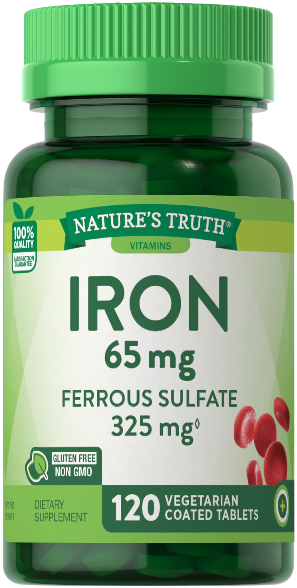 Nature's Truth Iron 65 mg Ferrous Sulfate 325 mg Gluten Free (2.1 lbs)