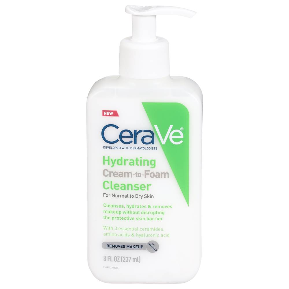 CeraVe Cream-To-Foam Hydrating Cleanser (8 fl oz)