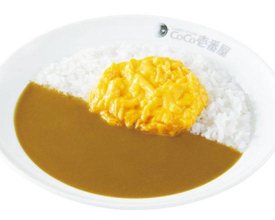 ハーフポークカレー＋ハーフスクランブルエッグ Half order pork curry with scrambled egg (half)