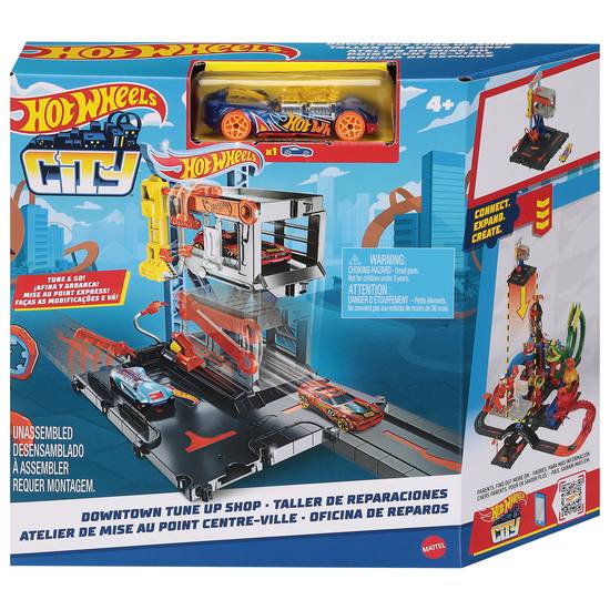Hot Wheels City Downtown Tune Up Shop Play Set