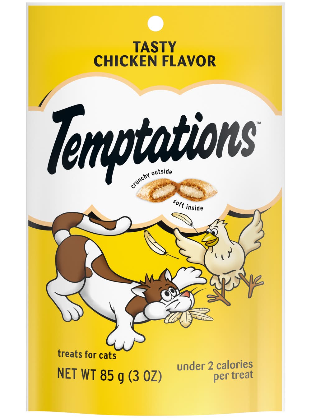 Temptations Classic Crunchy and Soft Cat Treats Tasty Pouch, Chicken (3 oz)