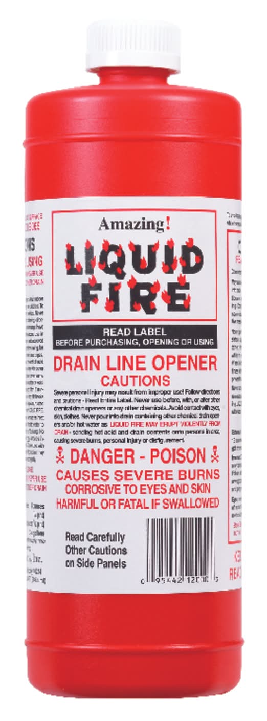 Amazing Liquid Fire Liquid Drain Opener 32 Oz
