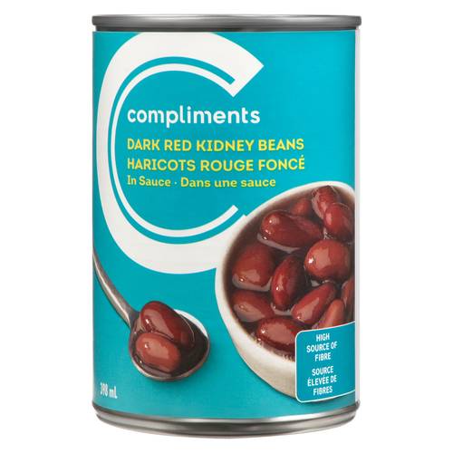 Compliments Canned Kidney Beans Dark Red 398 ml