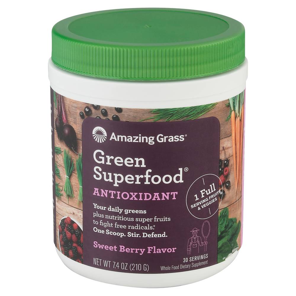 Amazing Grass Antioxidant Green Blend Superfood Supplement, Sweet Berry (7.4 oz)