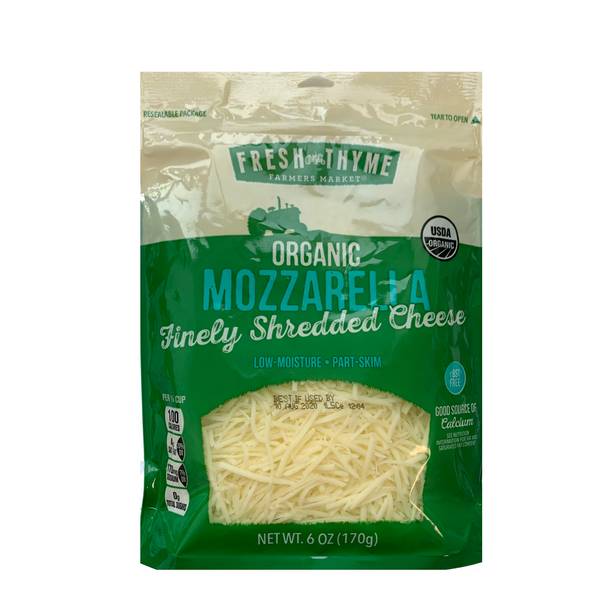 Fresh Thyme Organic Finely Shredded Mozzarella Cheese
