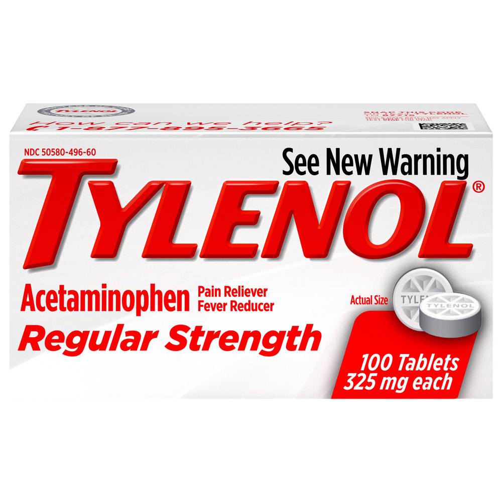 Tylenol Regular Strength Acetaminophen 325 mg Pain Relief (1.6 oz)