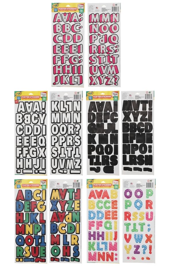 Crayola Removable Alphabet Sticker Sheets, 56-pc.