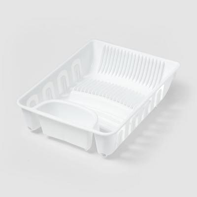 Brightroom Plastic Dish Drainer Rack, White