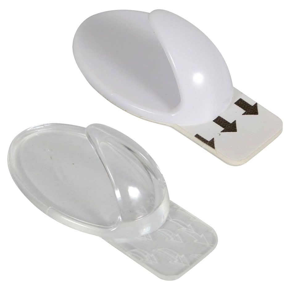 Tool Bench Removable Hooks, White (4 ct)