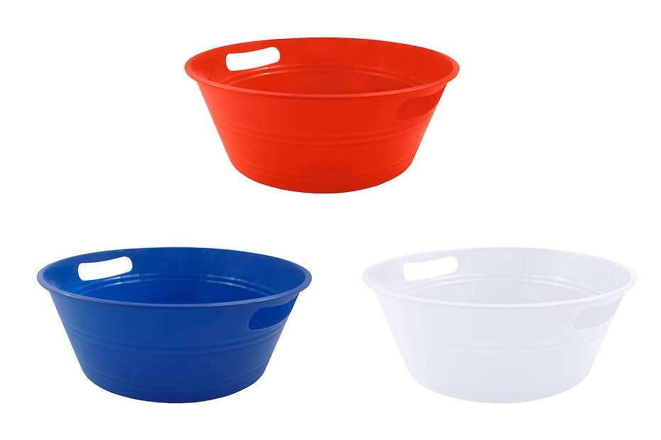 Round Plastic Handy Tub, Assorted Colors, 1-ct.