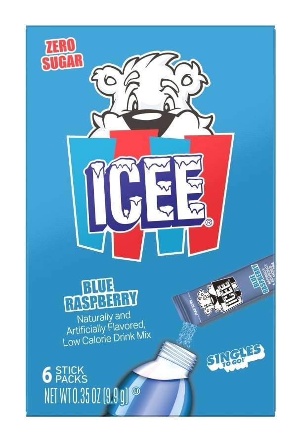 ICEE Blue Raspberry Drink Sticks (0.35 oz, 6 ct)