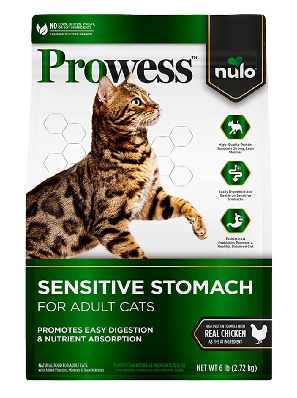 Nulo Prowess Sensitive Stomach Adult Cat Dry Food - Natural, Chicken (Flavor: Chicken, Size: 6 Lb)