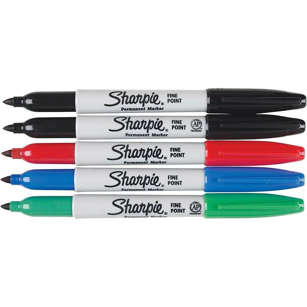 Sharpie marqueurs permanents à pointe fine, couleurs variées, paq./5 (5 unités) - fine permanent markers (5 units)