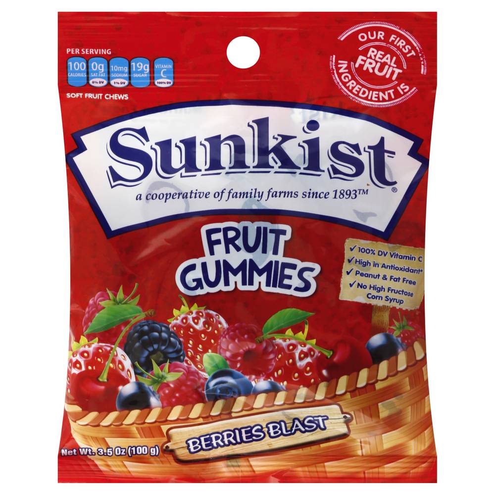 Sunkist Berry Blast Fruit Gummies (3.5 oz)