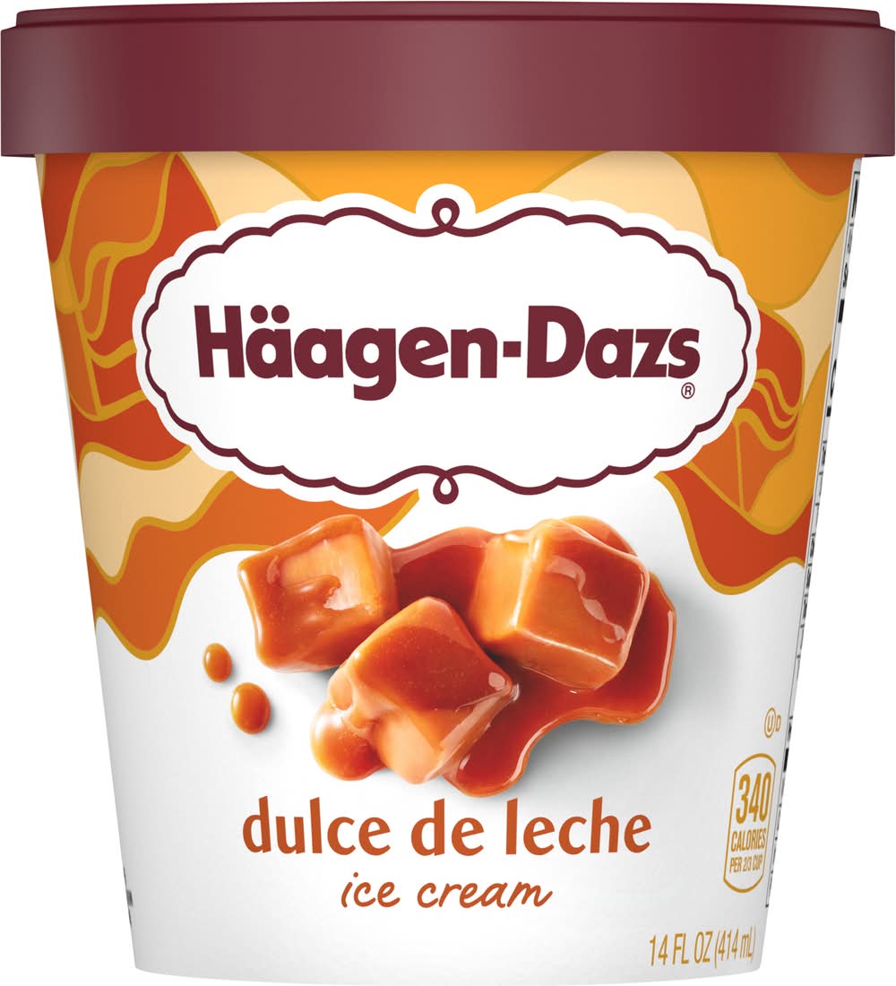 Häagen-Dazs Gluten Free Flavored Ice Cream, Dulce De Leche (14 fl oz)