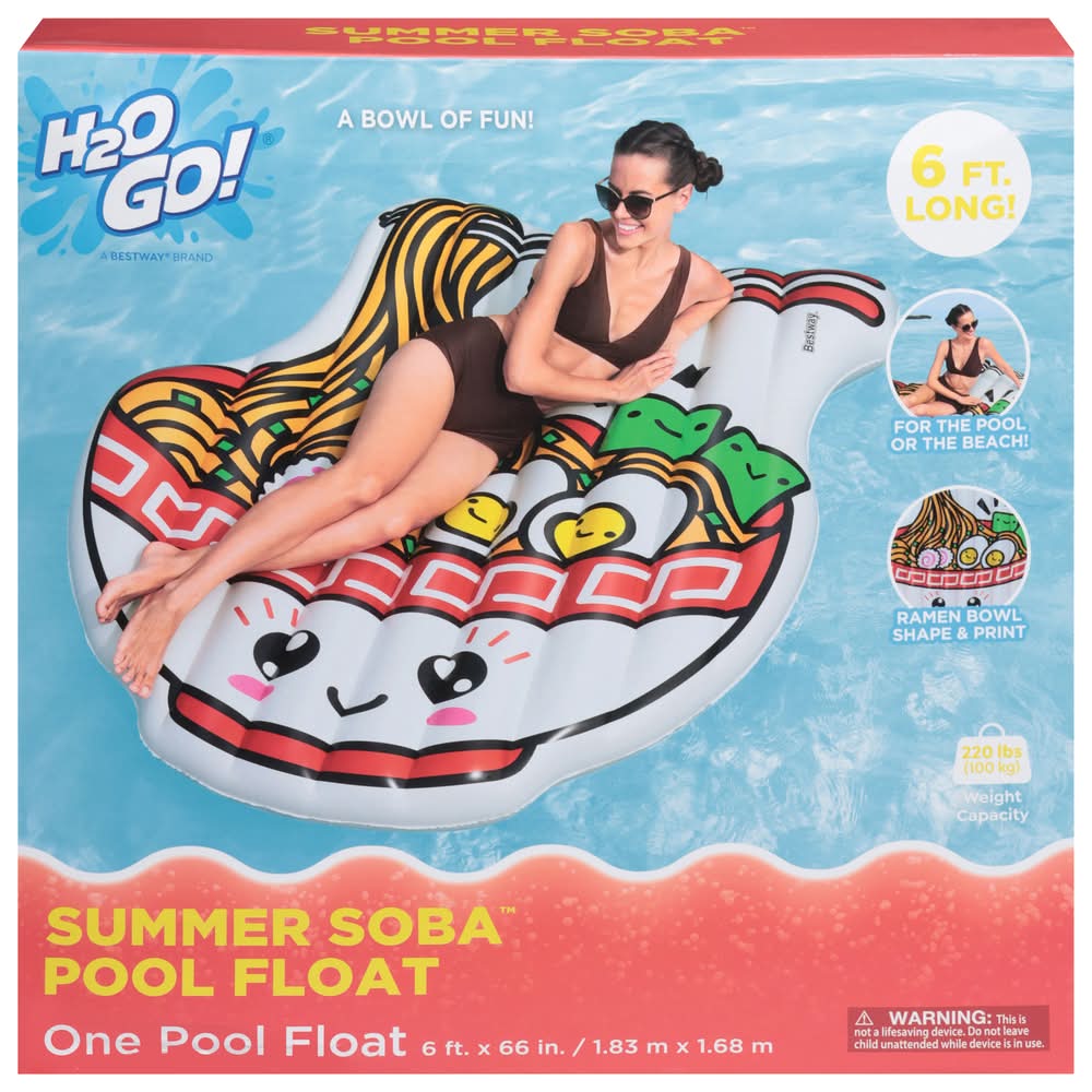 H2OGO! Summer Soba Pool Float, 6 ft x 66 in