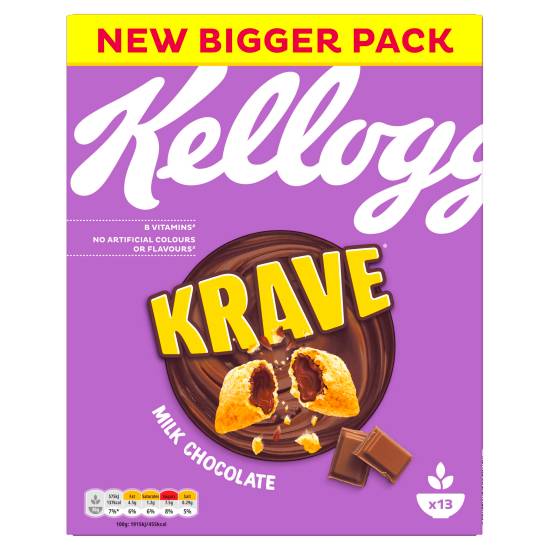 Kelloggs Krave Milk Chocolate Cereal (410g)