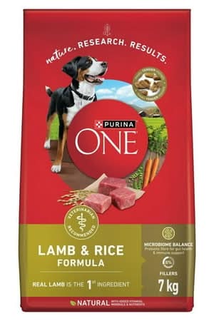 Purina One Microbiome Balance Formula Dry Dog Food, Lamb & Rice (7 kg)