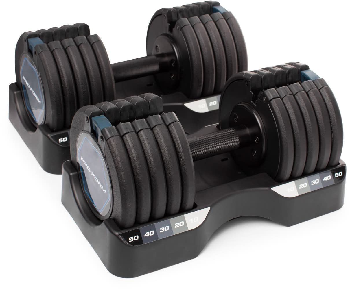 ProForm Select-A-Weight Dumbbell Set – 50 lbs.