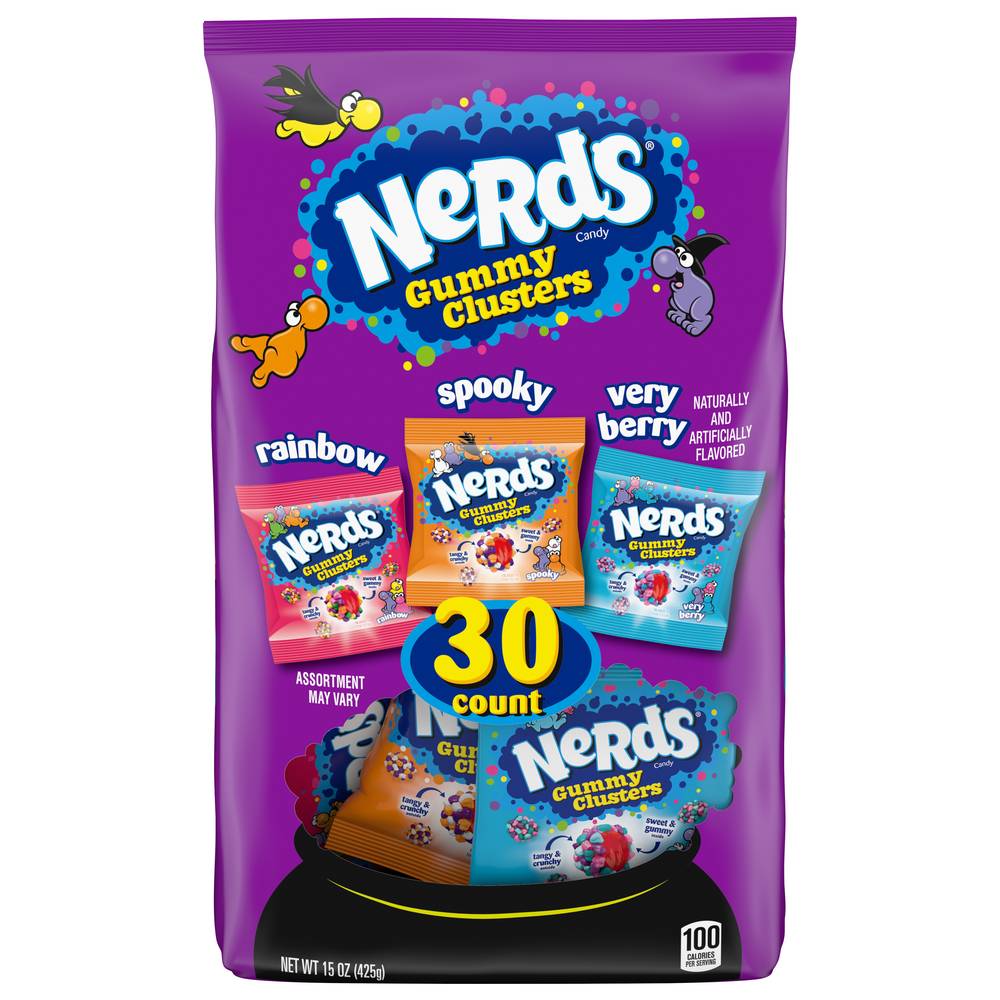 Nerds Rainbow/Spooky/Very Berry Gummy Clusters (15 oz, 30 ct)