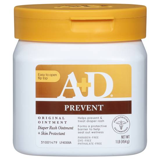 A+D Original Diaper Rash Ointment + Skin Protectant Ointment