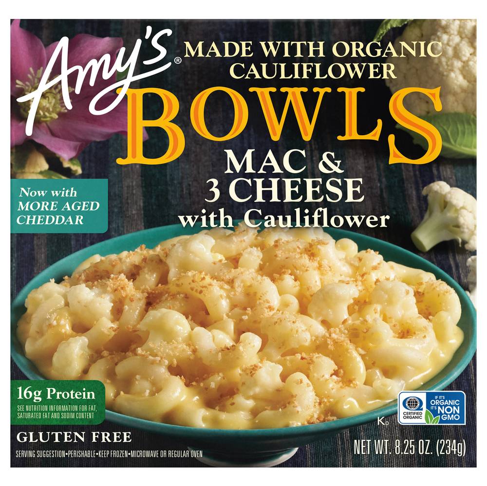 Amy's Organic Mac & 3 Cheese Cauliflower Bowls (8.25 oz)