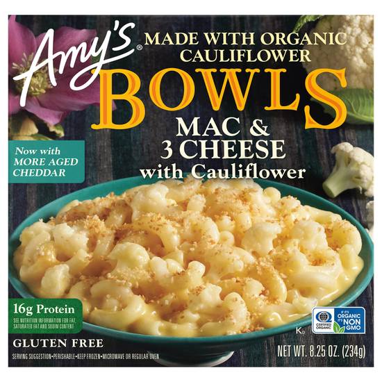 Amy's Organic Mac & 3 Cheese Cauliflower Bowls