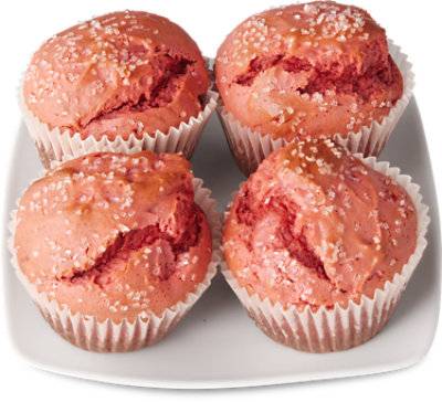 Bakery Red Velvet Muffins 4 Count - Each