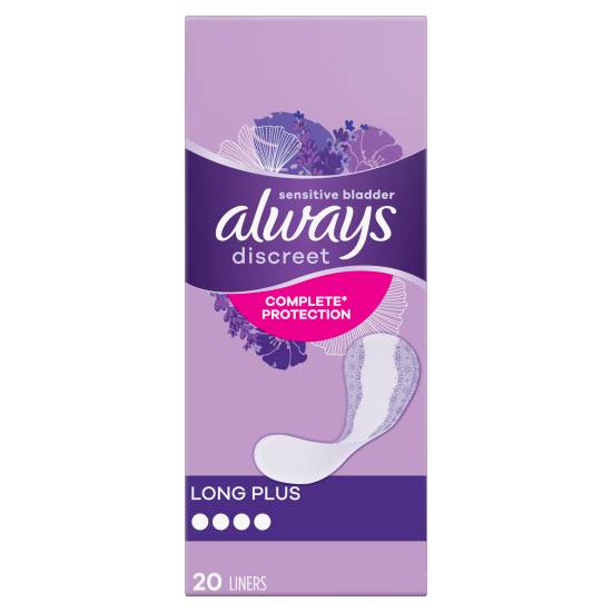 Always Discreet Complete Protection Long Plus Sensitive Bladder Pads