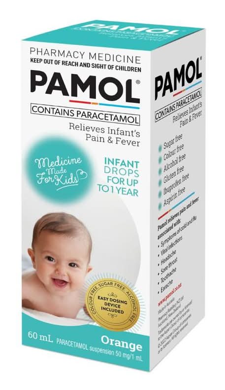 Pamol Infant Drops Orange 60ml