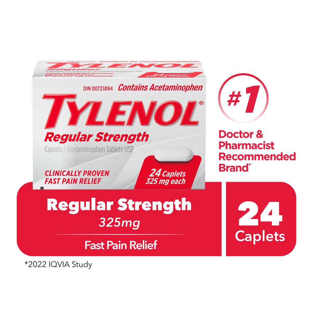 Tylenol Regular Strength Caplets 325 mg (10 g)