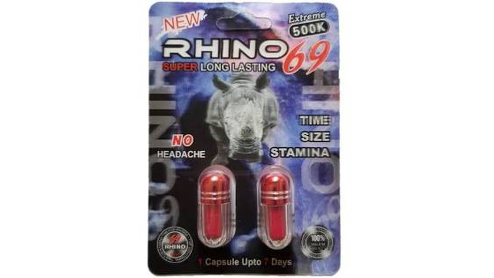 Rhino Titanium 8000 Male Sexual Enhancer Capsules