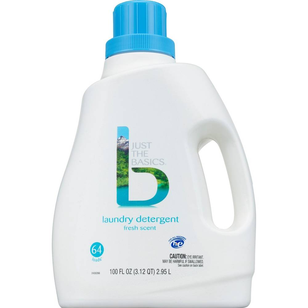 Just The Basics 2x Concentrated Laundry Detergent Fresh Scent, 100 ox