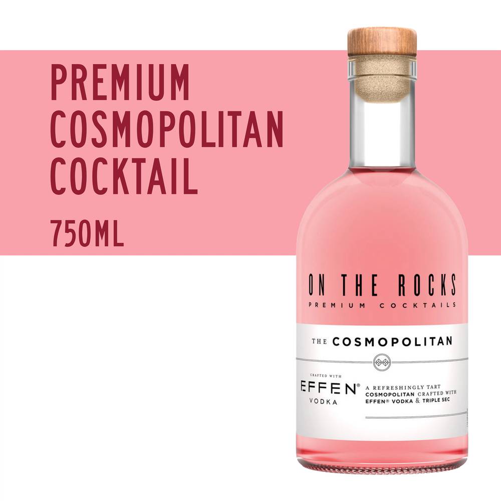 On the Rocks Premium Cocktail Effen Vodka Cosmopolitan (750 ml)