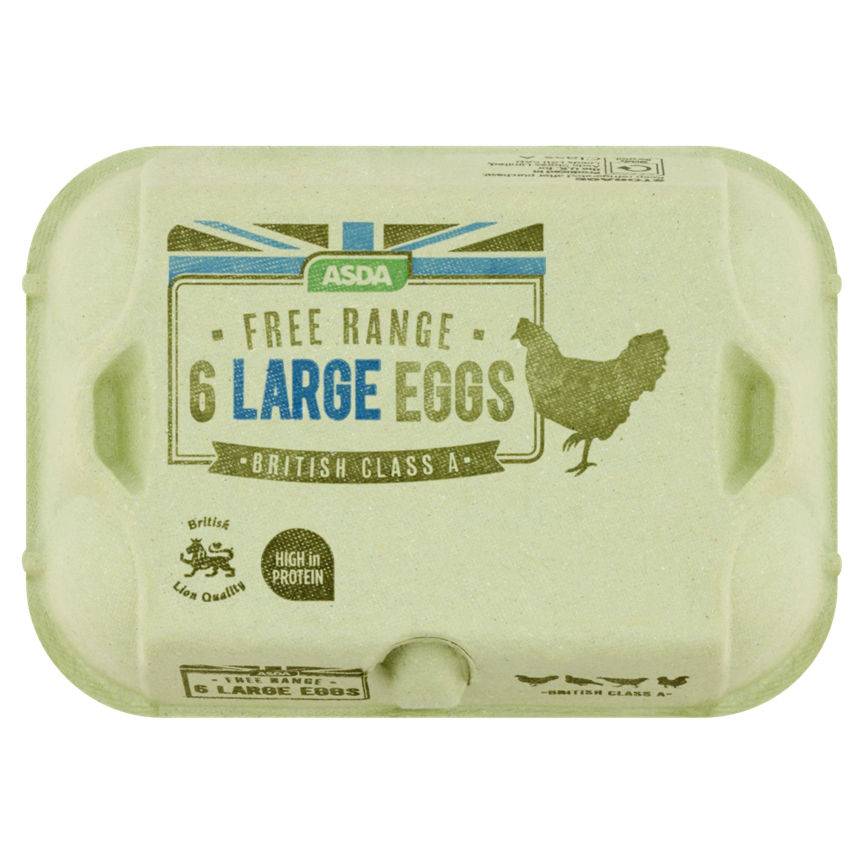 Asda 6 Large Free Range Eggs 6pk