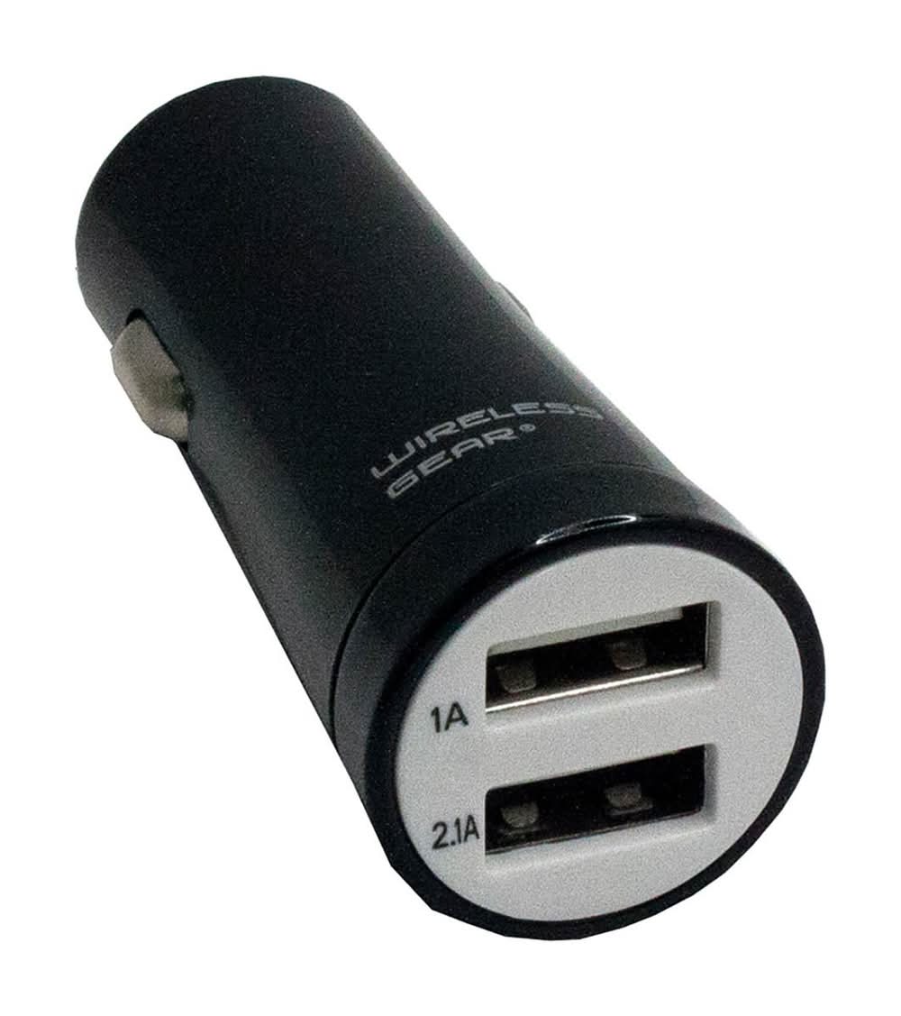 Wireless Gear Dual Usb Car Charger Black