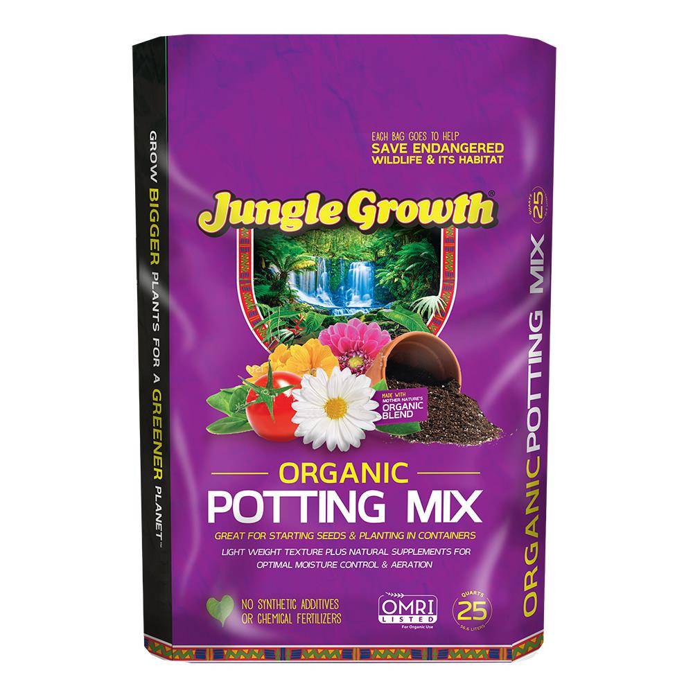 Jungle Growth Premium organic Potting Mix 25-Quart All-purpose Organic Potting Soil Mix | S1POM-25QT-JG