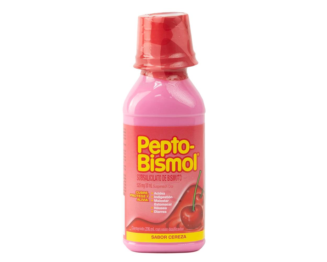 Pepto-bismol subsalicilato de bismuto cereza (frasco 236 ml)
