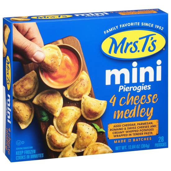 Mrs. T's Kosher Minis 4 Cheese Medley Pierogies (28 ct)